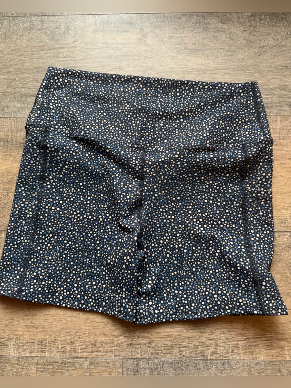 Evolution and Creation Navy Bike Shorts with White Dot Print
